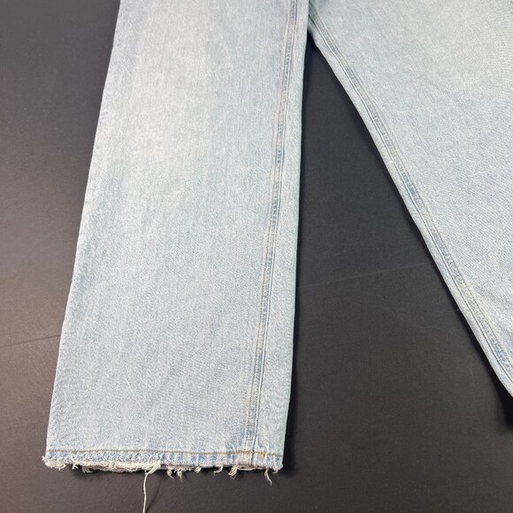 AGOLDE Jeans Women's 26x28* Low Slung Baggy High Rise Light Blue Denim Tag 22 - Picture 4 of 16